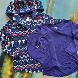 Little Girls Athletic Shirt & Fleece Combo